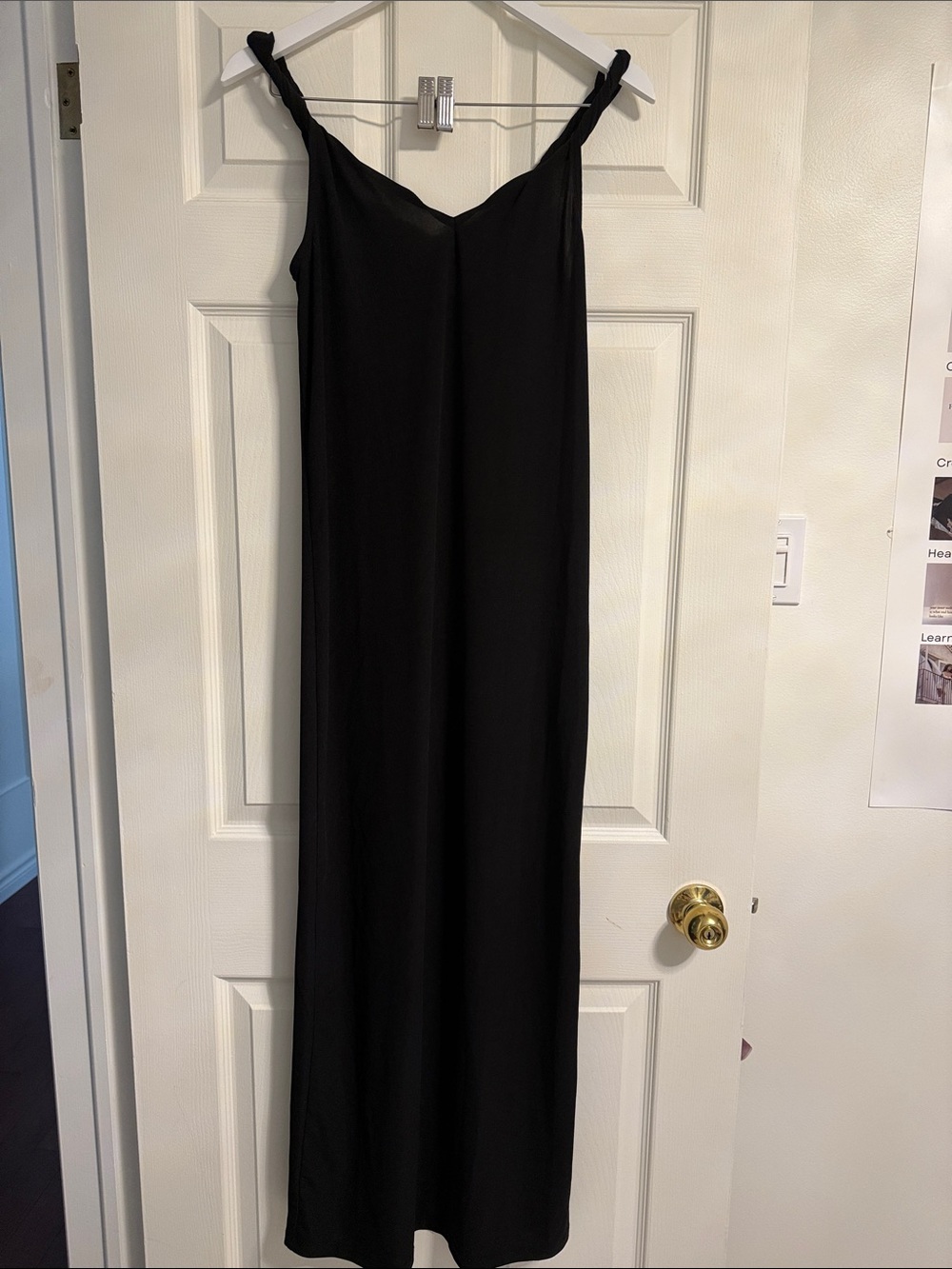 Vero Moda Black Maxi Slip Dress with Knotted Straps